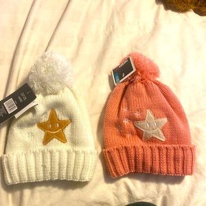 2 adorable baby winter hats